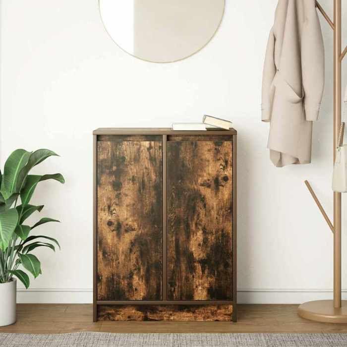 VidaXL Buffet Smoked Oak 57x34x76 Cm Engineered Wood, Storage Cabinet, Kitchen Storage Cabinet, Furniture of 861620