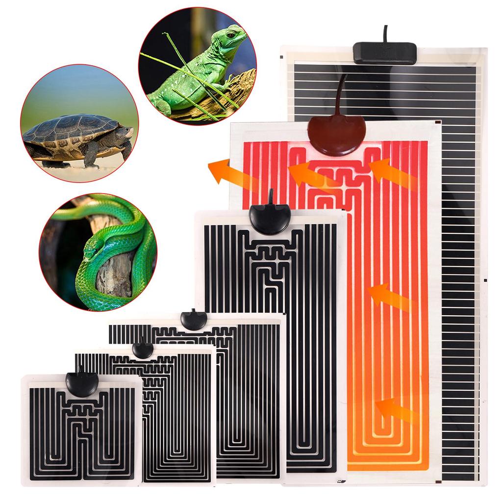 1 szt. Podkładka grzewcza EU Plug Reptile do jaszczurki, żółwia, gadów, ciepła, regulowana, mata grzewcza do małego akwarium