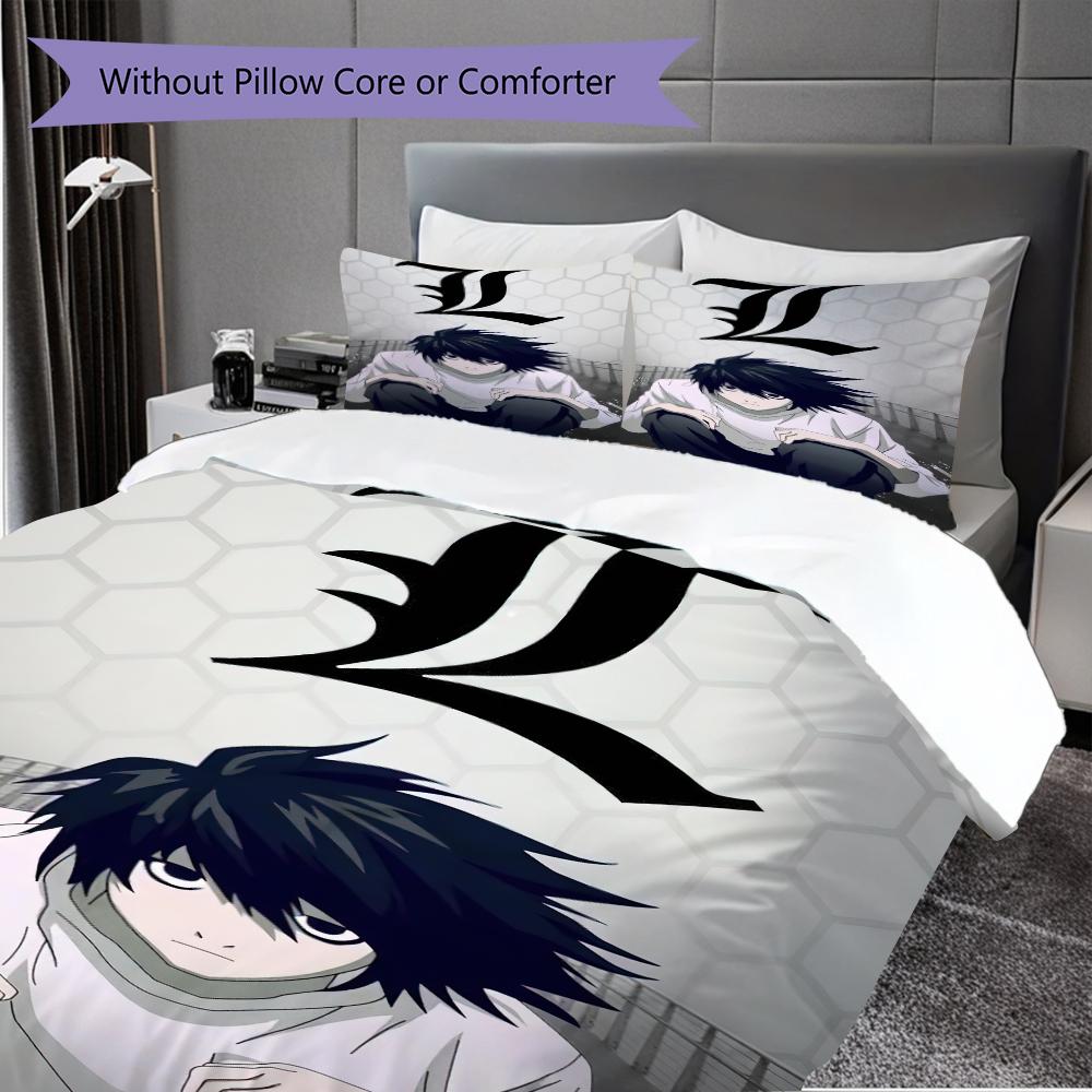 Death Note Chess Showdown Threepiece Set 1 Duvet Cover 2 Pillowcase Without Core Without Core Bedding Set Christmas Birthday Gift