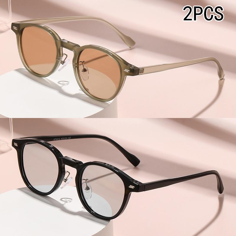2/3PCS Fashionable and trendy small round-frame glasses versatile UV protection outdoor sunglasses shading sun fishing sun 6012
