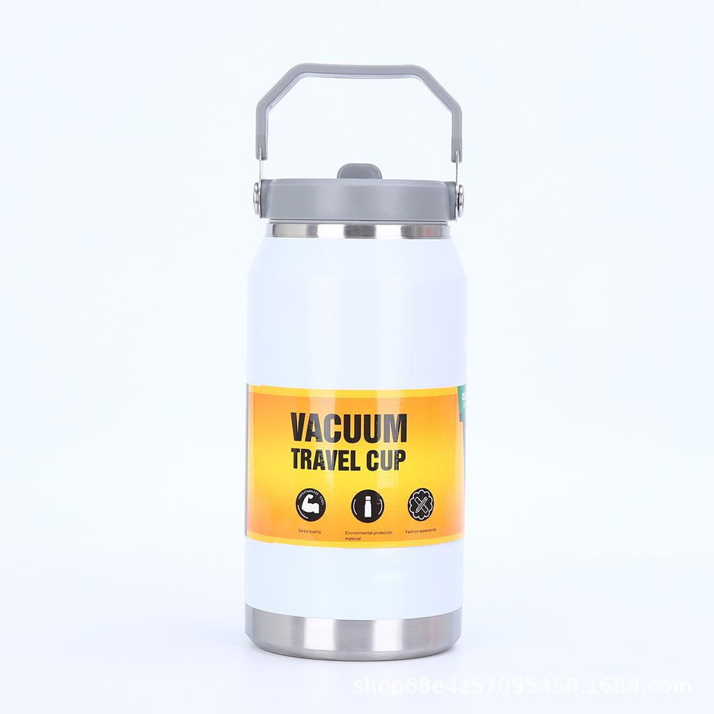 1200/1600ml 304 Stainless Steel Vacuum Travel Cup, Large Capacity Insulated Water Bottle with Handle