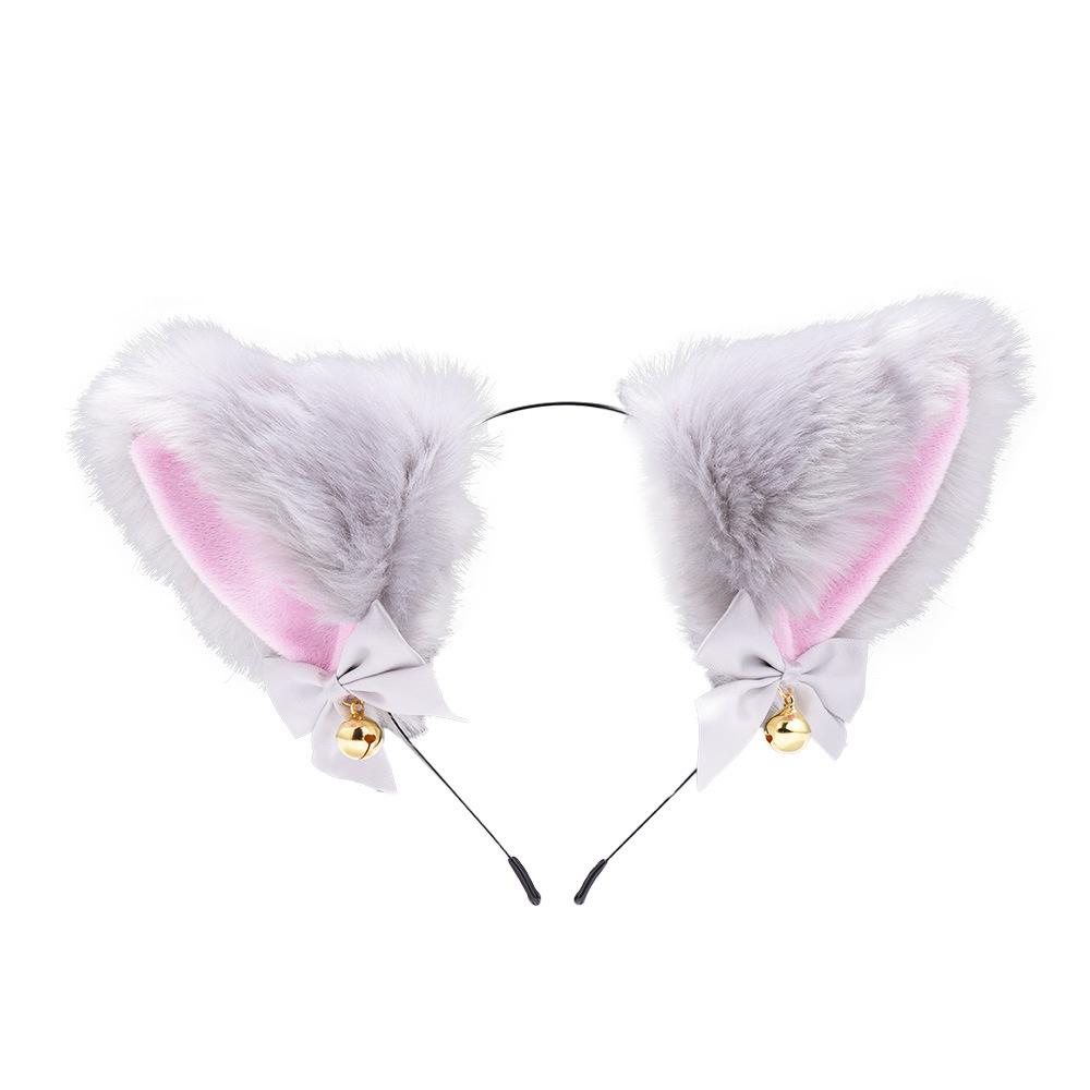 Cat Ears Bell Headband - Cosplay Catwoman Hair Accessory for Christmas & Halloween