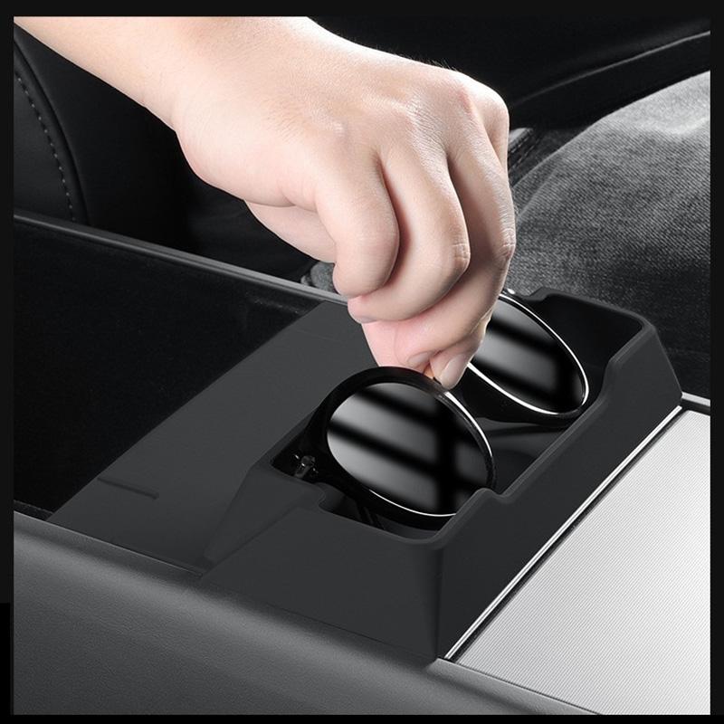 For Tesla Model Y L Juniper 2026 Center Console Armrest Storage Box Glasses Tray Model 3 Highland 2025 Car Interior Accessories