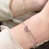 Elegant  Flowers Bracelet For Women Y2K Sweet Girls Moon Cherry Blossom Bow Zircon Bracelets Luxury Designer Jewelry Gift
