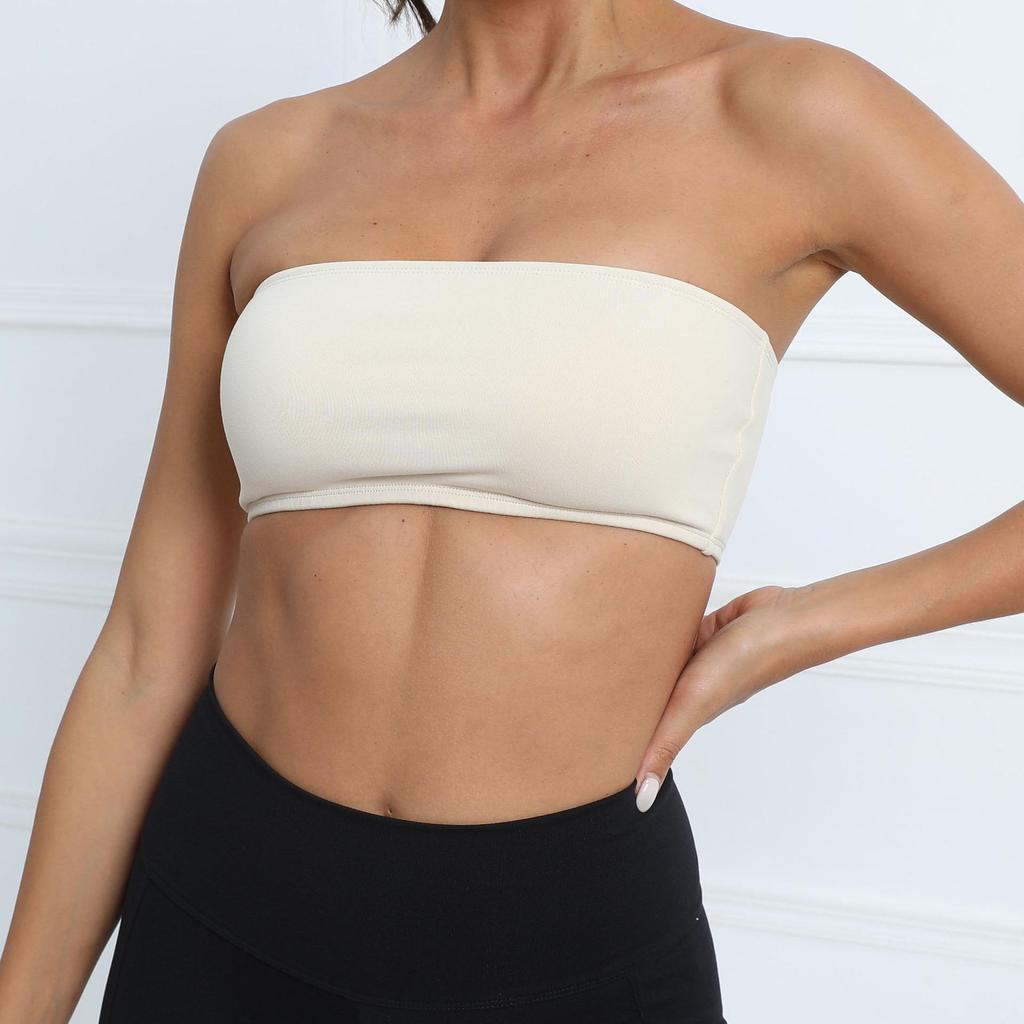 Cross-border Strapless Bandeau Yoga Sports Bra - Backless Design for Fitness