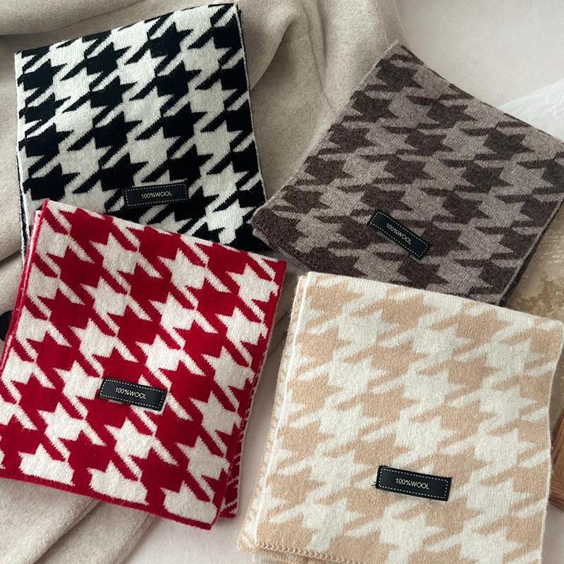 Pure Wool Scarf Women's Winter Scarf  Warm and High End  Knitted  Lazy  Children's and Parent Child Scarf