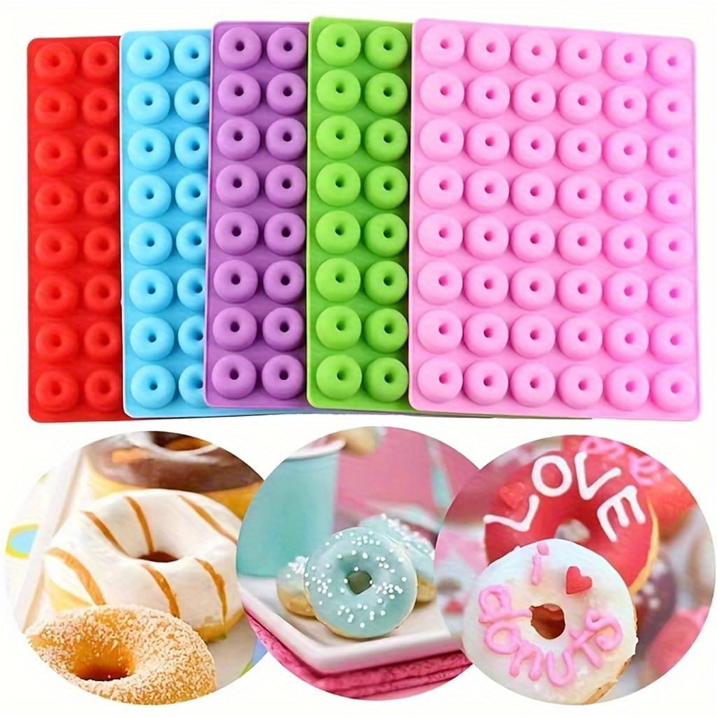 48 Cavity Small Donuts Chocolate Silicone Mold Small  Fondant Candy Mold  Baking Tools