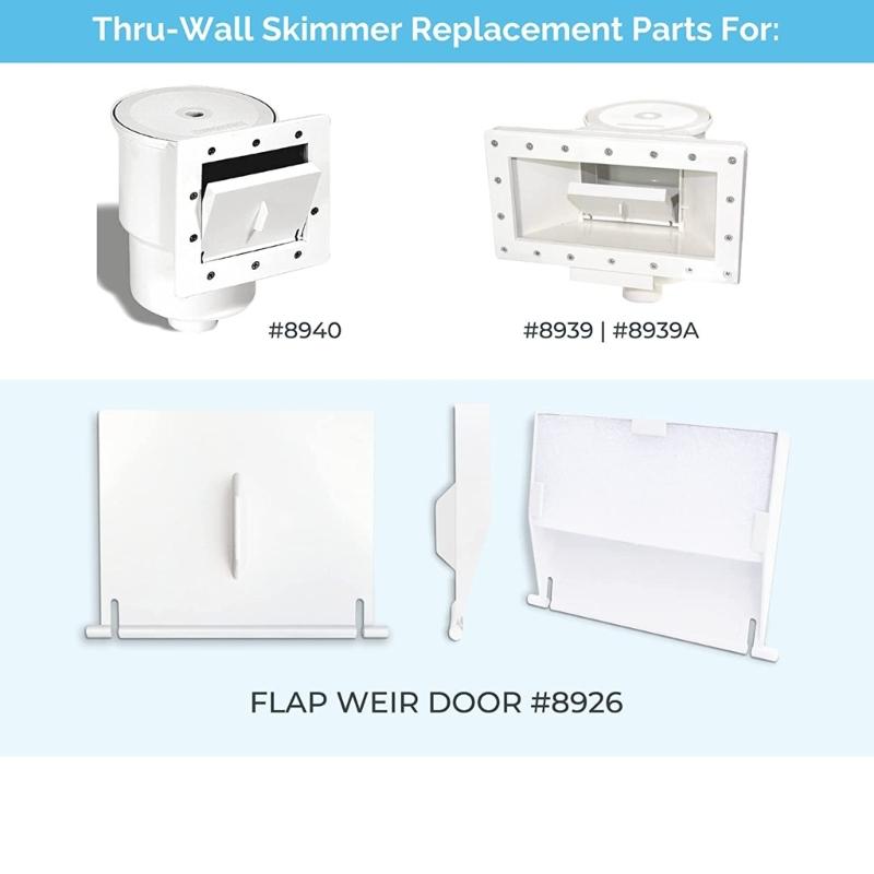 Low Profiles Skimmer Door Replacement Swimming Pool Water Management Cover Prevents Water Flows