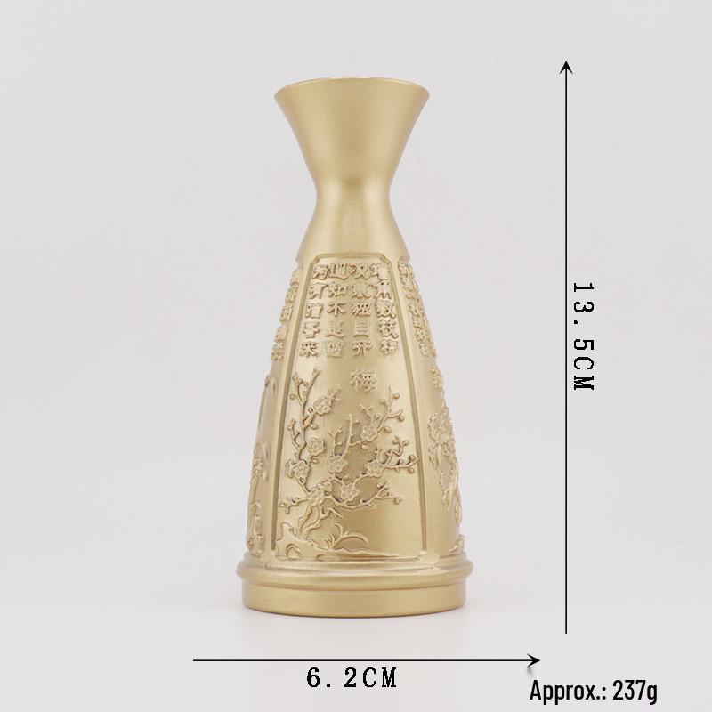 

Brass Dragon & Phoenix Decanter Set: Plum, Orchid, Bamboo, Chrysanthemum Bronze Art for Cultural Play