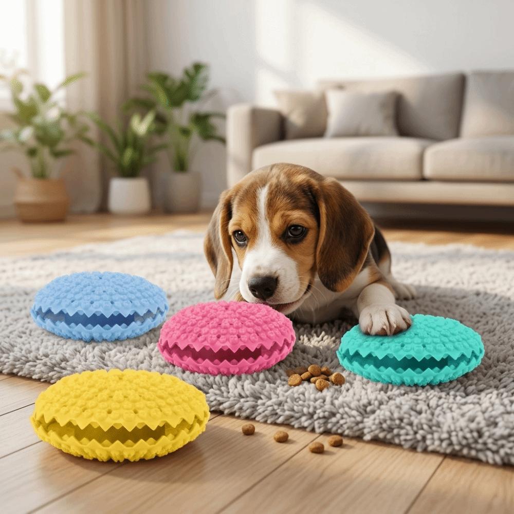 Tough Dog Chew Ball TPR Pet Play Ball Durable Treat Dispensing Toy  Boredom Relief красный
