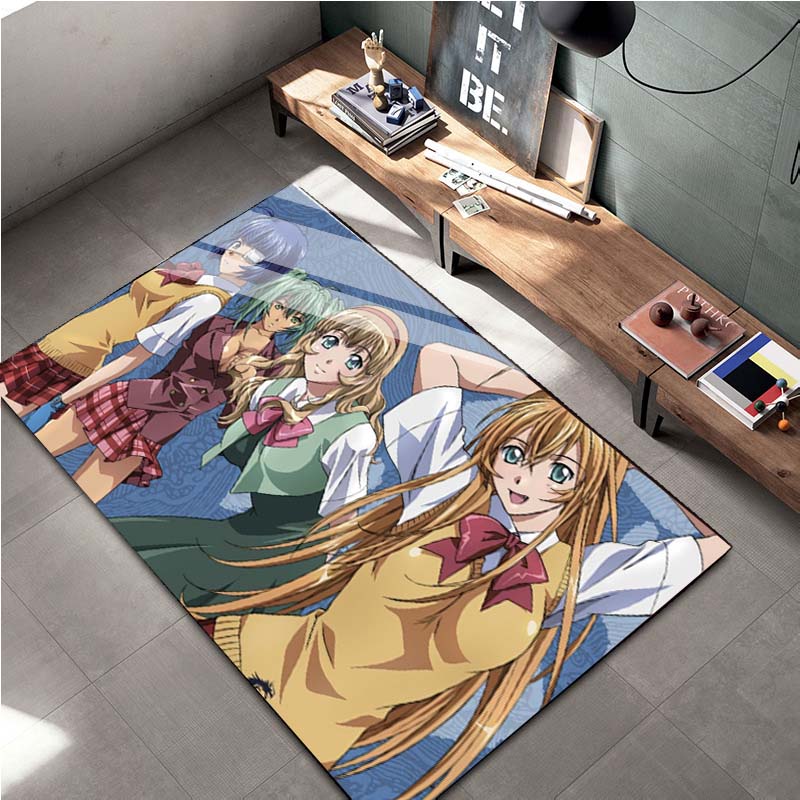 15 Größen Japanischer Anime Ikkitousen Sexy Mädchen Gedruckter Teppich für Wohnzimmer Rutschfester Bereichsteppich Schlafzimmer Moderne Heimdekoration Fußmatte