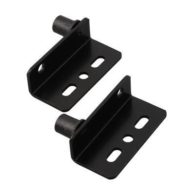 For Wood Doors Drawers Furniture Cabinet Wardrobe  2pcs Pivot Hinges  Black Heavy Duty Concealed Shaft  Door Hinges With Bushing