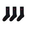 Socks 3 Pack Jet Black Children Aged 3 7 Years Old JD2433091GS-001