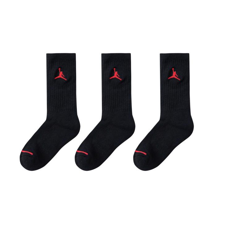 Jordan Socks 3 Pack Jet Black Children Aged 3 7 Years Old JD2433091GS-001