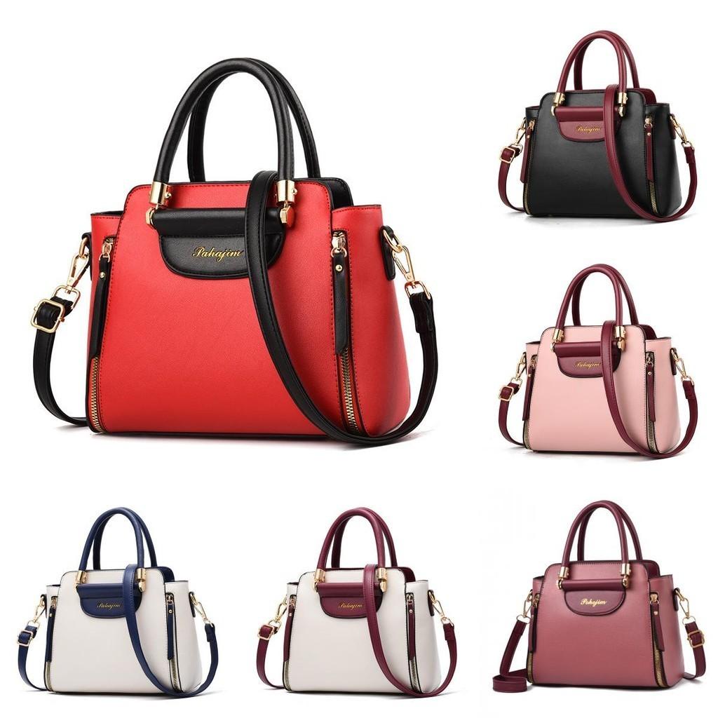 High Elastic Foldable Women's Bag 2023 New Fashion Color-blocking Handbag Large Capacity Shoulder Messenger Bag