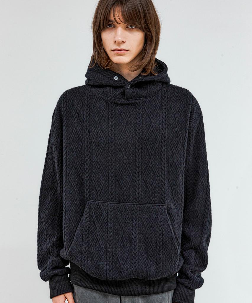Fisherman Snap Hoodie_Black