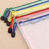 PVC Thickened Mesh Zipper File Bag with Printed Logo