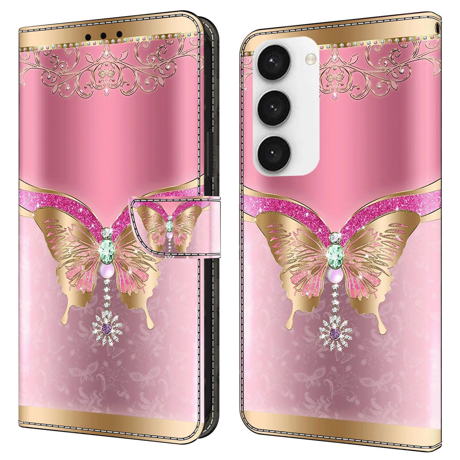 

For Samsung Galaxy S23 FE Wallet Leather Phone Case 3D Pattern Printing Phone Stand Cover N