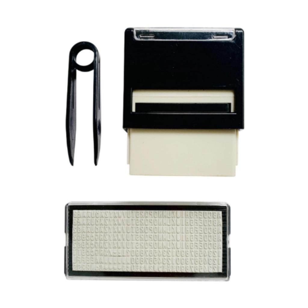 Self Inking Stamp Set Stationary Alphabet Number Removable Professional Portable Mini Printing Stamp DIY Stamp Kit for Office