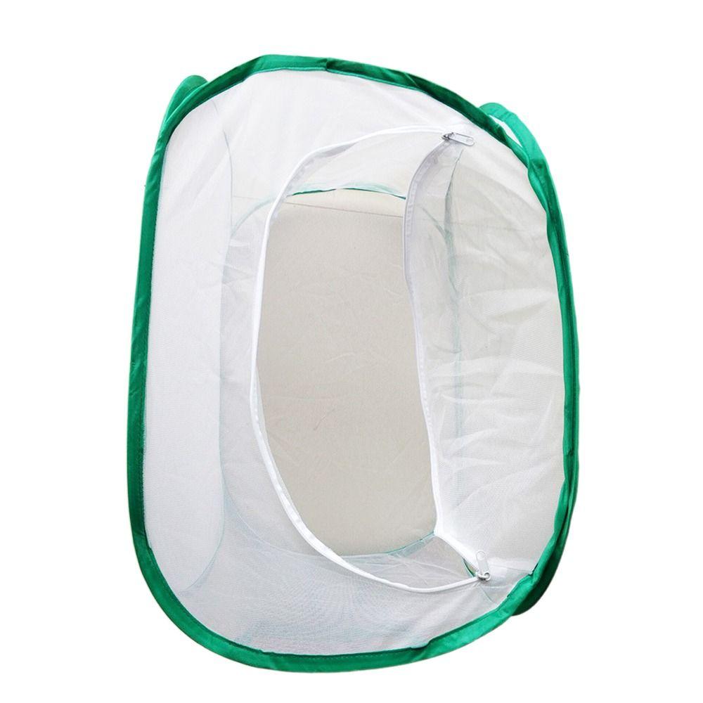 Zipper Opening Collapsible Insect Cage Green Breeding Observing Cages  Indoor Outdoor