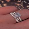 E-Commerce Mode Prinzessin Verlobungsring Galvanisiert Mikroeinlage Zirkonring Damen Handschmuck