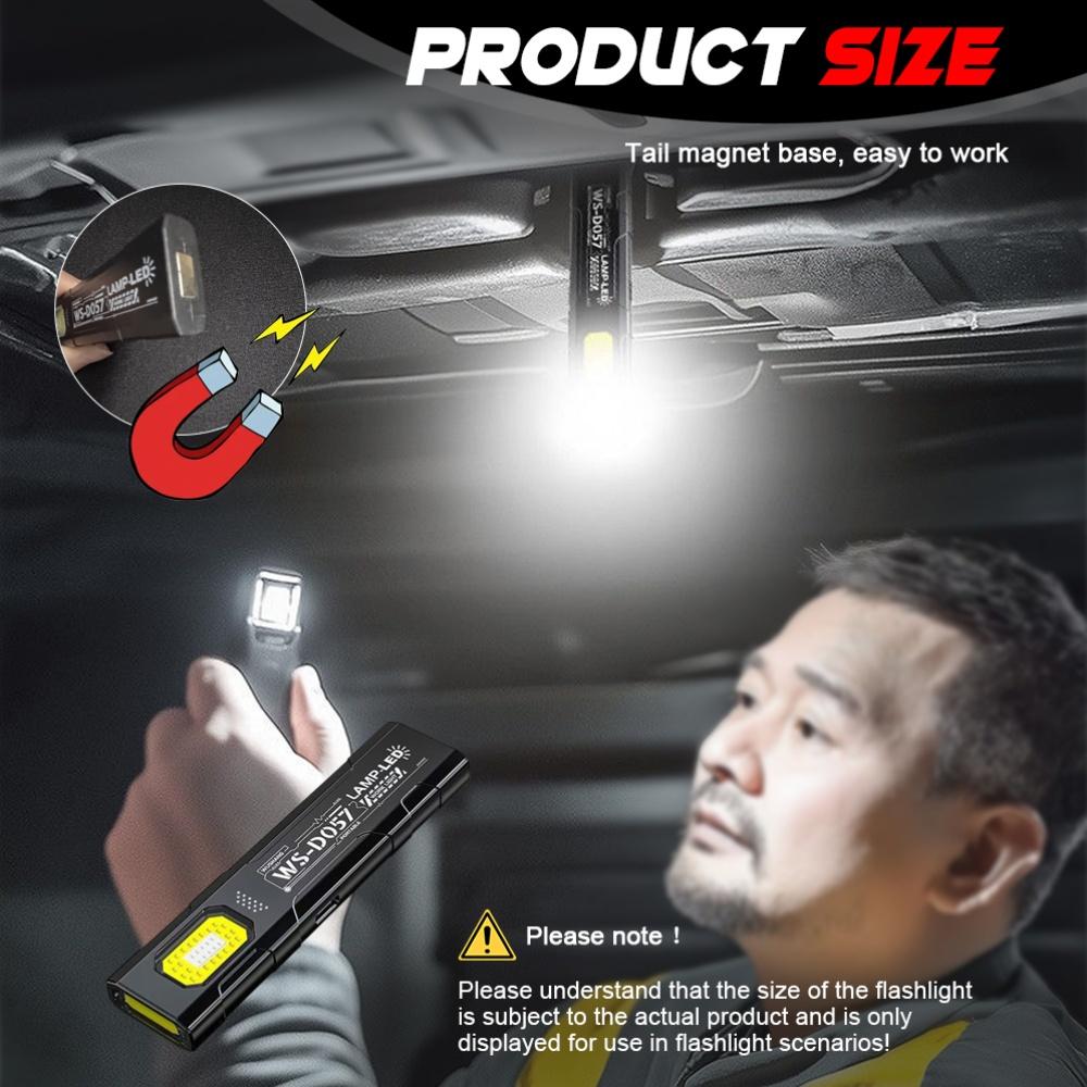 LED Keychain Flashlight USB C Rechargeable 550LM Portable Mini Torch Pocket Lantern Flood Work Light With Magnet For Emergency