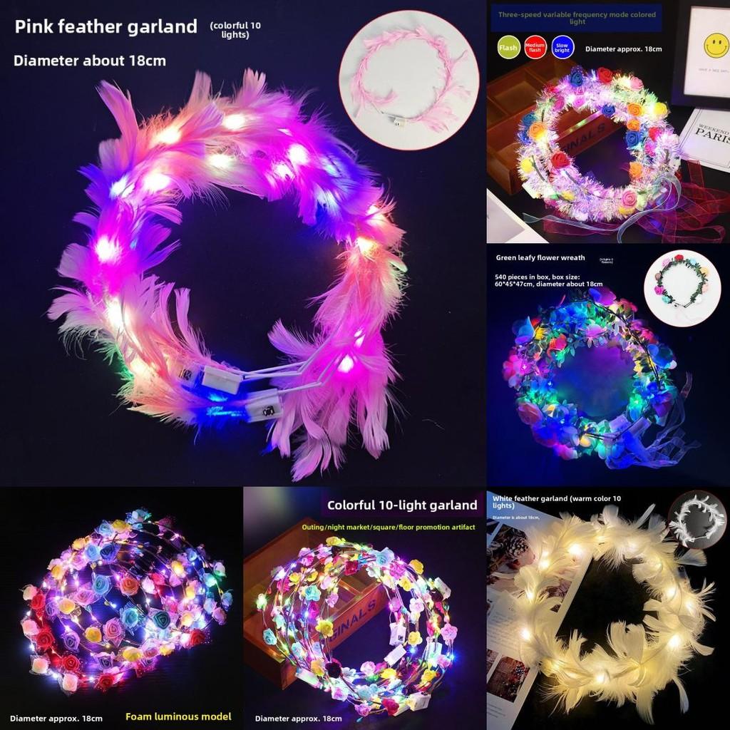 Led Light Flower Hair Accessory For Brides And Party Decorations Suitable For All Ages