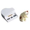 2Pcs Cats Playing Piano Ornaments Cute Cats Pianist Statues Miniature Figurines for Music Lover and Cats Enthusiasts