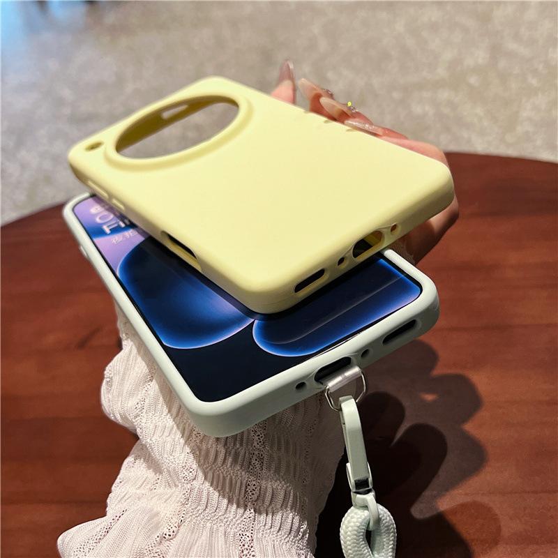 Applicable To OPPOFindX1 Mobile Phone Case Ultra New Pro Liquid Silicone Strap Wristband Lanyard Anti-drop Case