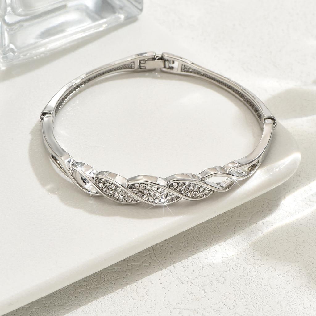 Accessories Diamond-Encrusted Fashion Simple Alloy Bracelet Light Luxury Premium Cold Wind Jewelry