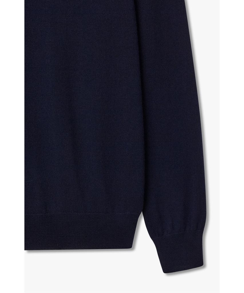 MAN ON THE BOON [Morgano] Mock Neck Wool Knit Pullover_Navy 4715313908