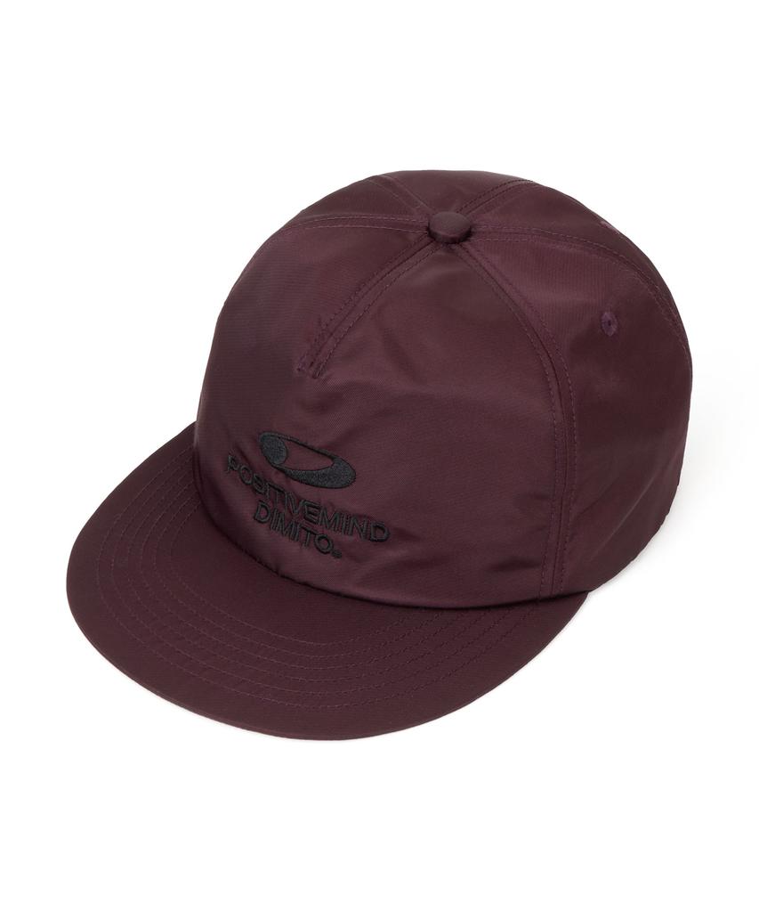 DIMITO Circle Logo Satin Trucker Cap Wine