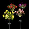Creative Solar Powered Azalea Lamp Waterproof Colorful Garden Floor Lamp Energy-saving Realistic Flower Stake Lights Yard Porch