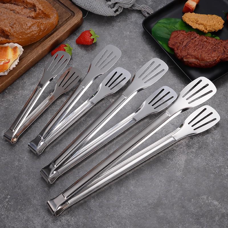 304 Stainless Steel Kitchen Tongs: Thickened Barbecue, Bread, and Steak Tongs