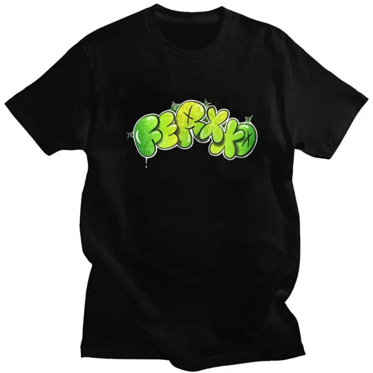 

Custom Pop Singer Feid Ferxxo T Shirt for Men 100% Cotton Tshirt Leisure Tees Short Sleeve T-shirts Loose Fit Clothing Gift S чёрный