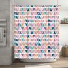 Colorful Triangle Shower Curtain, Bath Decor, Polyester Fabric Perfect for Bathroom Accessories! (Model: Q105)