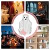 Ghost Figure Walking Dog Cute Halloween Ornaments Resin Cute Figurines Decor For Fireplace Home Desk Table Indoor Bookshelf