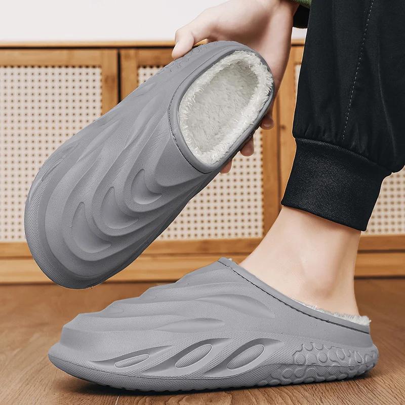Slippers for Men Unisex Shoes for Men Indoor Slippers Household Cotton Slippers Cotton Soft and Comfortable Non-slip Waterproof