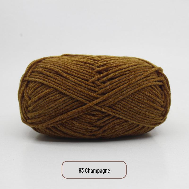 5-Strand Milk Cotton Yarn Scarf & Hand-Knitted Hat Yarn - Baby Soft, Medium Thickness, Free Shipping