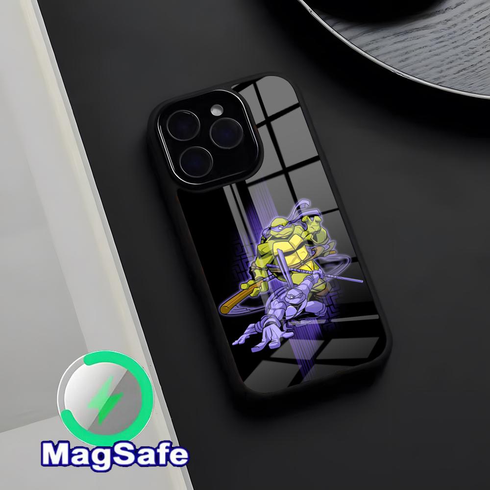 

T-Teenage Mutant Ninja Turtles Phone Case Magnetic Glass Case For IPhone 17 Pro Max 16 15 14 13 11 Pro Max Plus Phone Case iPhone 16 Pro Max
