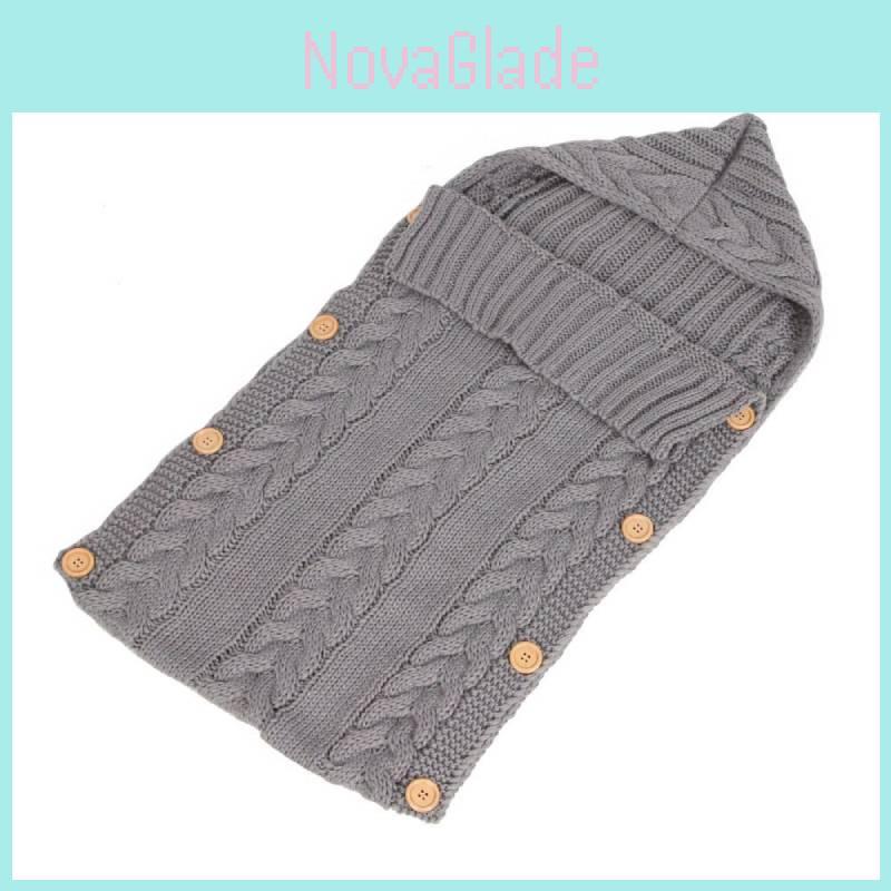 Cozy Newborn Sleeping Bag Baby Infants Knit Crochet Swaddle Wrap For Ultimate Warmth