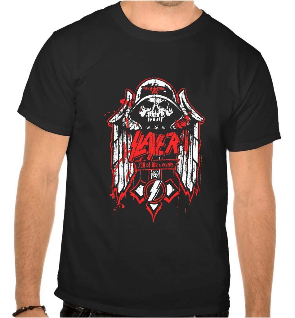 Slayer Rockmusik Logo SCHWARZES T-Shirt - 1178-