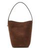 Athe Vanessabruno [Panier] Dark Brown Suede Panier Bucket Bag L Aaba5F201W3
