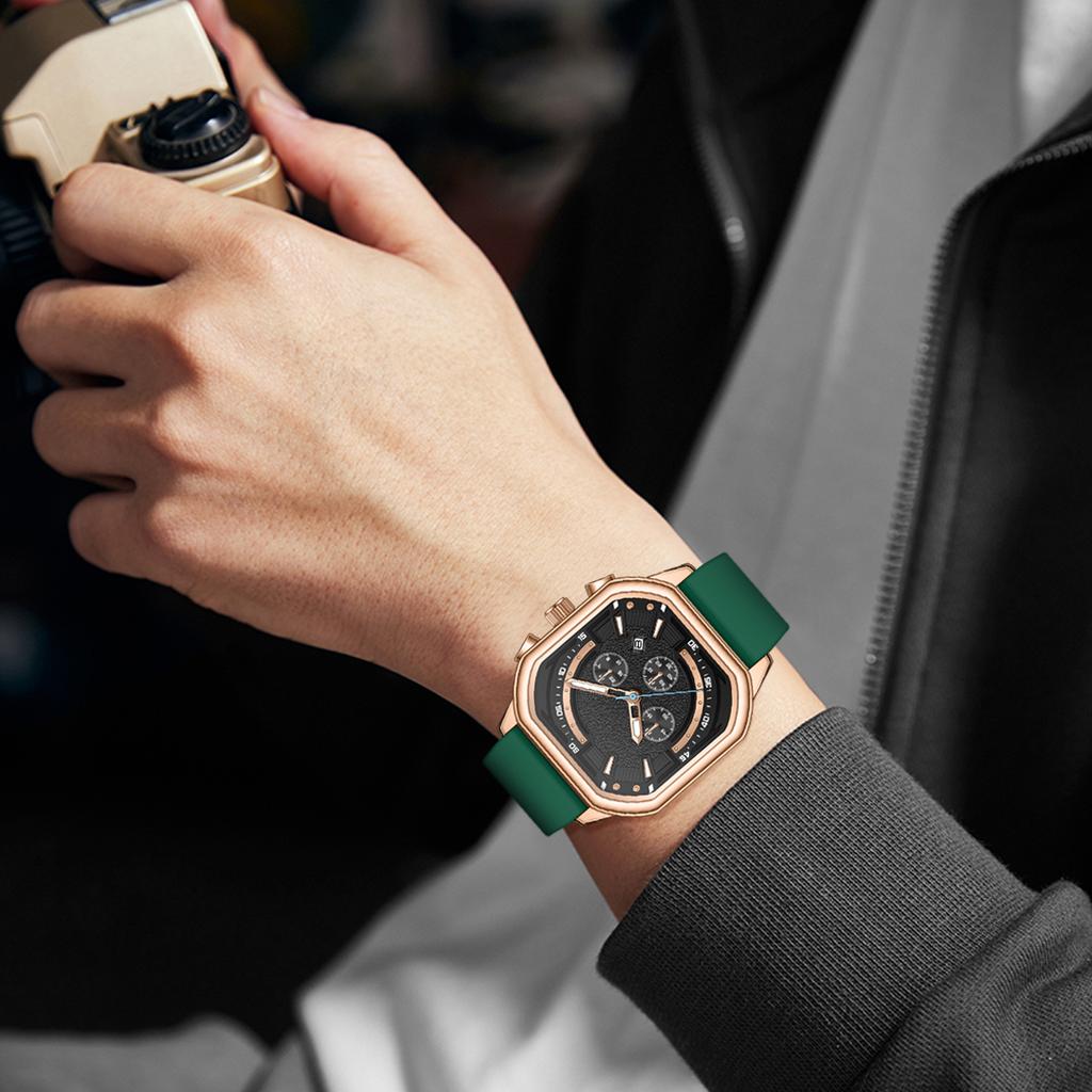 Lower Price Men's Quartz Watch 2026 High Quality Man Watch Customized Personalized Logo Rubber Band Slim Wrist Watches for Men