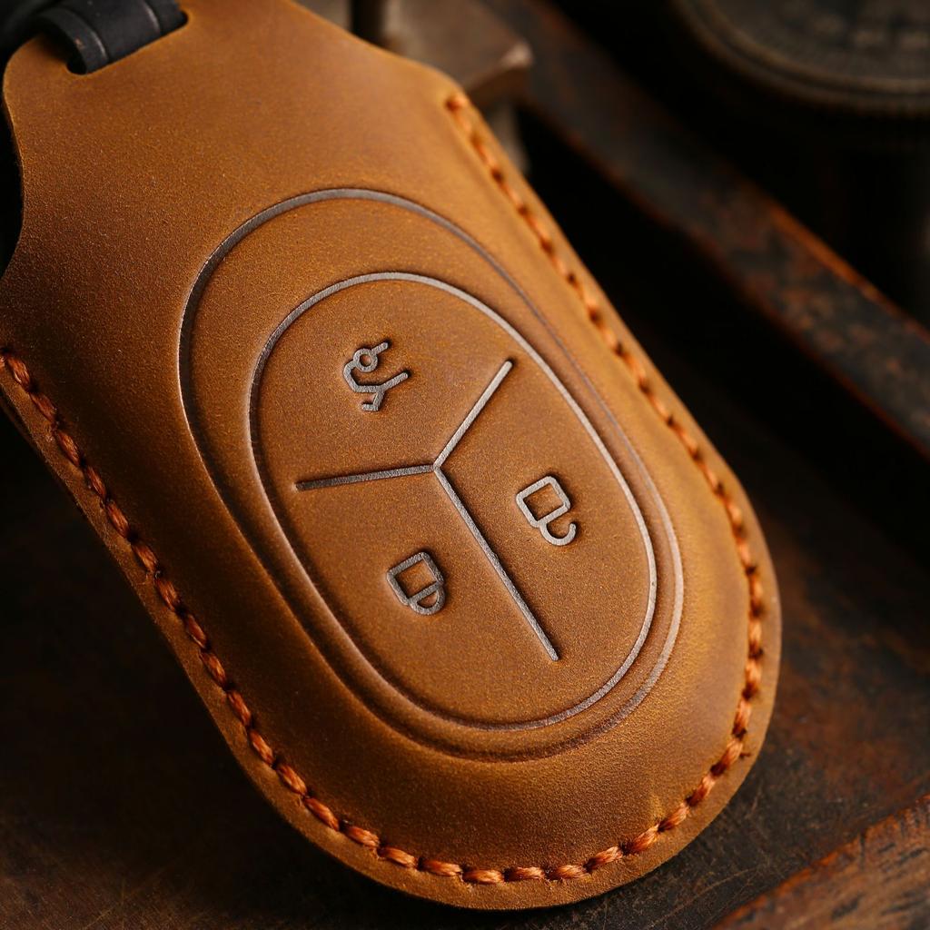 The New Shelf Car Key Cover Is Suitable for NIO ET7 Special ET5 Leather Retro Crazy Horse Car Key Protective Case