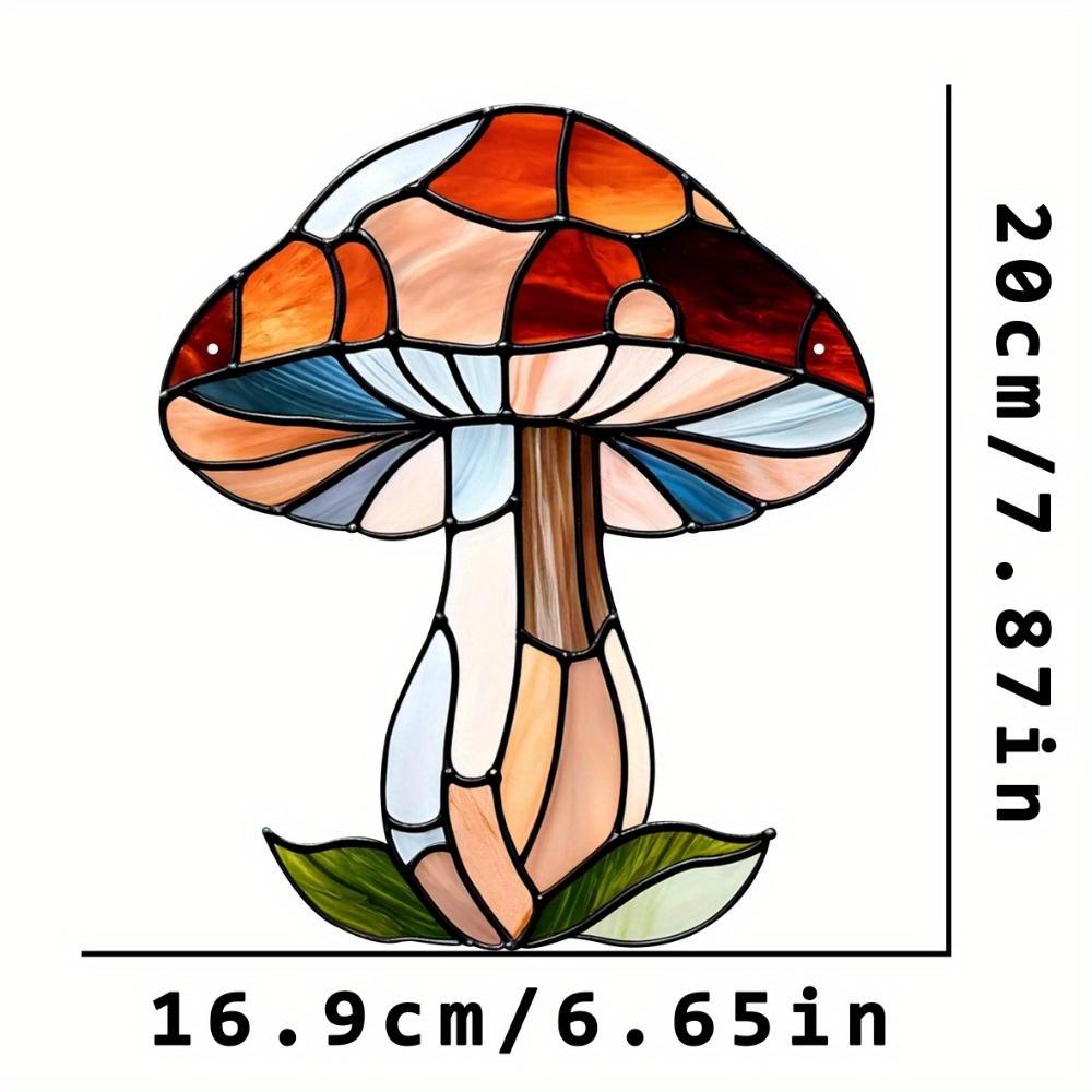 2D Fairy Tale Mushroom Light Catcher. Colorful acrylic decor for window & wall. The perfect gift.