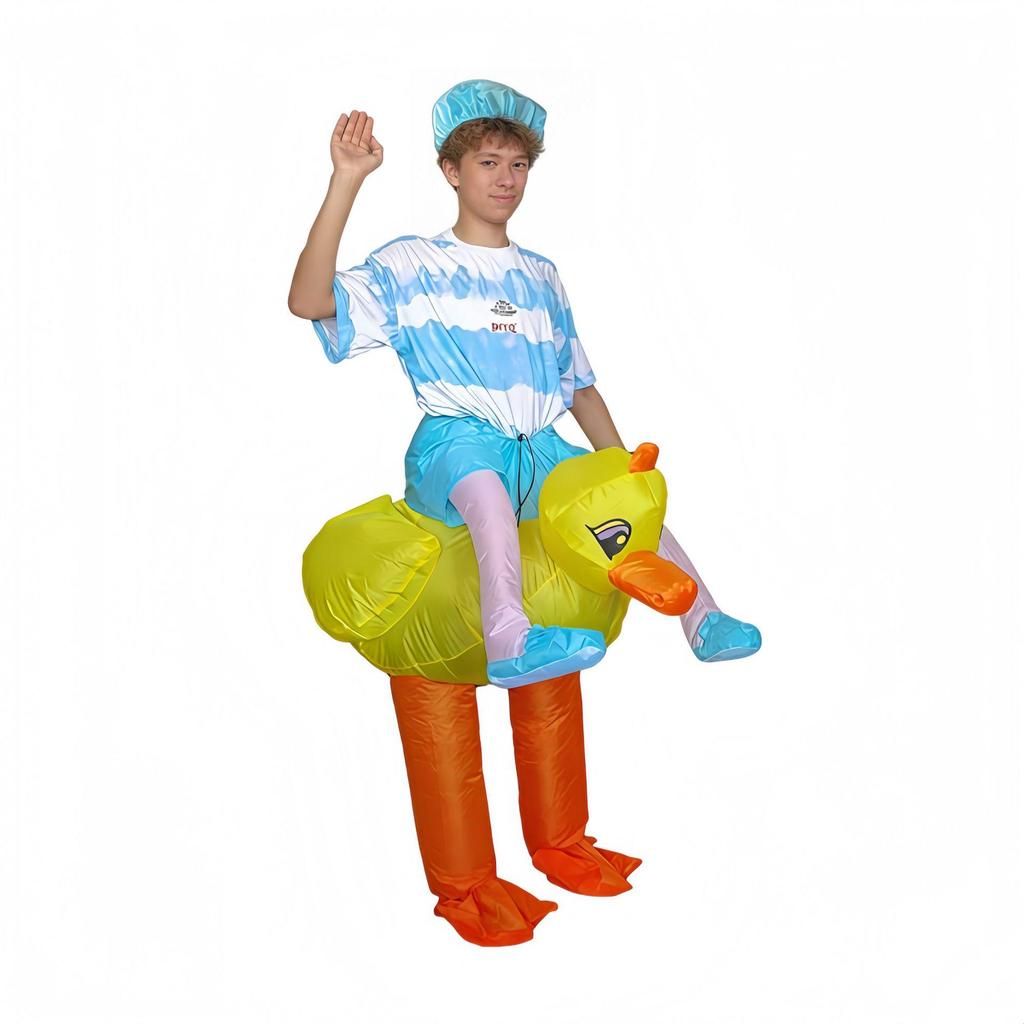 Cross-Border Cartoon Inflatable Costumes: Yellow Duck & Patrick Star for Party Pranks & Performances