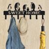 Iron Wall Hooks Set: Arctic Bird Design Key Coat Rack for Door Balcony