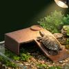 2 Pieces Turtle Basking Dock Easy Climbing Ceramic Turtle Ramp Amphibian Hide Cave Safe and Long-Lasting Pet Habitat Non