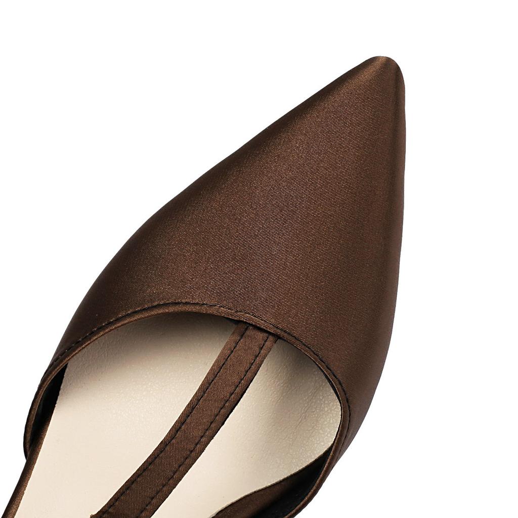 Women's Cute Wedding Party Sandals Comfortable Kitten Heel Dress Shoes T Strap Closed Pointed Toe Elegant Walk Wear